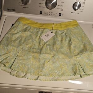 Yellow and Blue Floral Skort